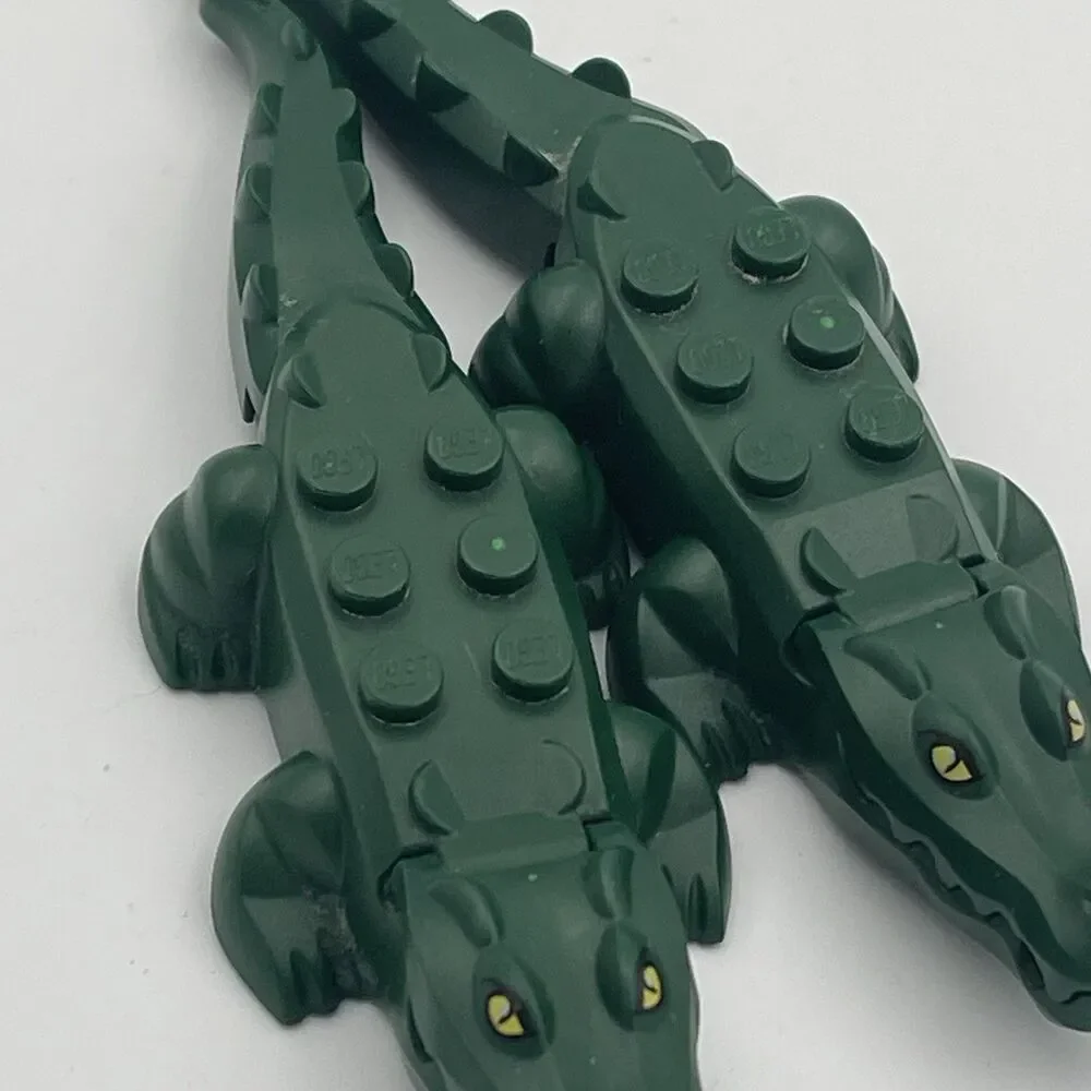 LEGO Alligator / Crocodile Dark Green Minifigure Bundle Lot